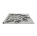 Sideview of Machine Washable Transitional Gray Rug, wshpat1906gry