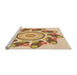 Sideview of Machine Washable Transitional Brown Gold Rug, wshpat1906org