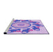 Sideview of Machine Washable Transitional Blossom Pink Rug, wshpat1906pur