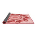 Thickness of Patterned Deep Rose Pink Rug, pat1906rd