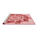 Sideview of Machine Washable Transitional Deep Rose Pink Rug, wshpat1906rd