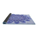 Thickness of Patterned Light Slate Blue Rug, pat1907blu