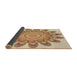 Thickness of Patterned Brown Gold Rug, pat1907brn