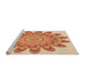 Sideview of Machine Washable Transitional Orange Red Orange Rug, wshpat1907org