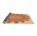 Thickness of Patterned Orange Red Orange Rug, pat1907org