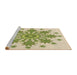 Sideview of Machine Washable Transitional Khaki Gold Rug, wshpat1908brn