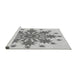 Sideview of Machine Washable Transitional Gray Rug, wshpat1908gry