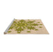 Sideview of Machine Washable Transitional Khaki Gold Rug, wshpat1908org