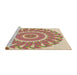 Sideview of Machine Washable Transitional Orange Rug, wshpat1909brn