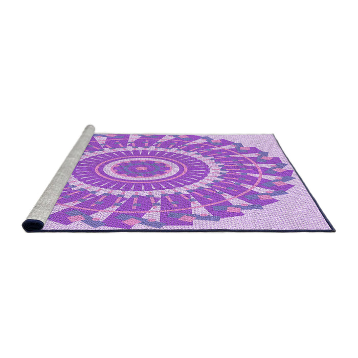Sideview of Machine Washable Transitional Crimson Purple Rug, wshpat1909pur