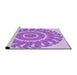 Sideview of Machine Washable Transitional Crimson Purple Rug, wshpat1909pur