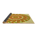 Thickness of Patterned Neon Orange Rug, pat1909yw