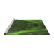 Sideview of Machine Washable Transitional Dark Lime Green Rug, wshpat191grn