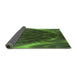 Thickness of Patterned Dark Lime Green Rug, pat191grn