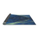 Thickness of Patterned Blue Ivy Blue Rug, pat191lblu