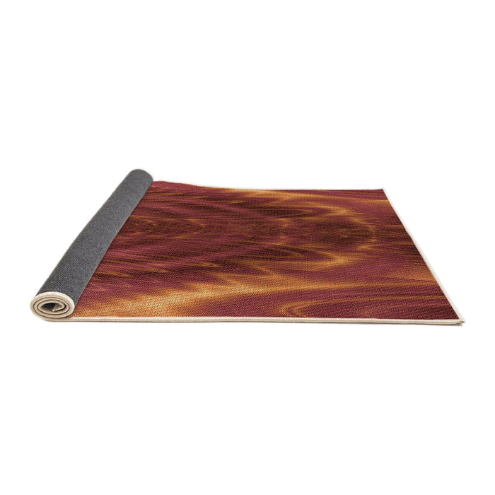 Thickness of Patterned Orange Red Orange Rug, pat191org