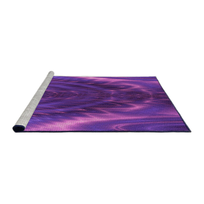 Sideview of Machine Washable Transitional Bright Purple Rug, wshpat191pur