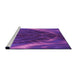 Sideview of Machine Washable Transitional Bright Purple Rug, wshpat191pur