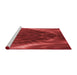 Sideview of Machine Washable Transitional Red Rug, wshpat191rd