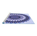 Sideview of Machine Washable Transitional Deep Periwinkle Purple Rug, wshpat1910blu