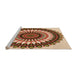 Sideview of Machine Washable Transitional Tomato Red Rug, wshpat1910org