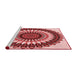 Sideview of Machine Washable Transitional Pastel Pink Rug, wshpat1910rd