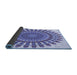 Thickness of Patterned Slate Blue Rug, pat1911blu