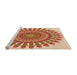 Sideview of Machine Washable Transitional Yellow Rug, wshpat1911org