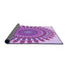 Thickness of Patterned Crimson Purple Rug, pat1911pur