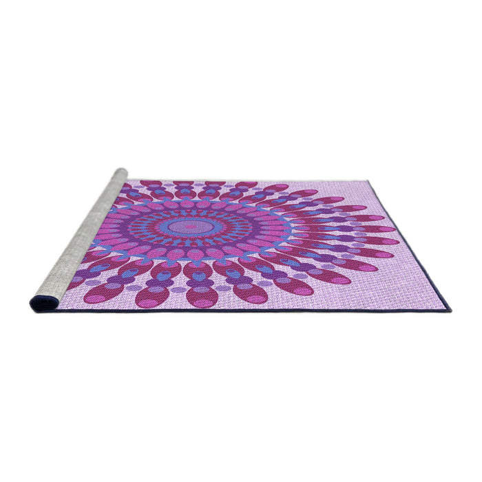 Sideview of Machine Washable Transitional Crimson Purple Rug, wshpat1911pur