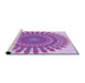 Sideview of Machine Washable Transitional Crimson Purple Rug, wshpat1911pur