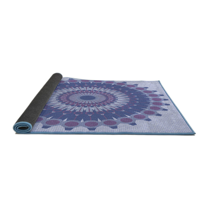 Thickness of Patterned Periwinkle Purple Rug, pat1912blu