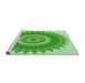 Sideview of Machine Washable Transitional Jade Green Rug, wshpat1912grn