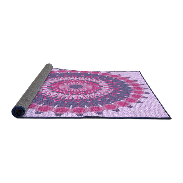 Thickness of Patterned Orchid Purple Rug, pat1912pur