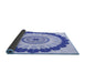 Thickness of Patterned Blue Rug, pat1913blu