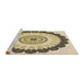 Sideview of Machine Washable Transitional Brown Rug, wshpat1913brn