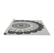 Sideview of Machine Washable Transitional Smokey Gray Rug, wshpat1913gry