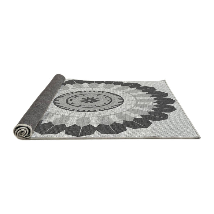 Thickness of Patterned Smokey Gray Rug, pat1913gry