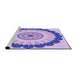 Sideview of Machine Washable Transitional Blossom Pink Rug, wshpat1913pur