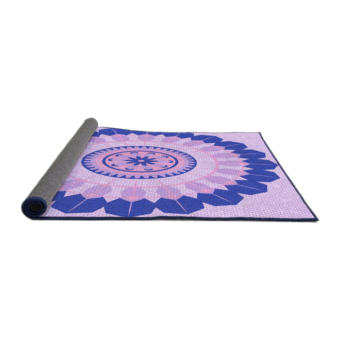 Thickness of Patterned Blossom Pink Rug, pat1913pur