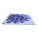 Sideview of Machine Washable Transitional Royal Blue Rug, wshpat1914blu