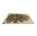 Sideview of Machine Washable Transitional Red Brown Rug, wshpat1914brn