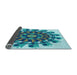 Thickness of Patterned Glacial Blue Ice Blue Rug, pat1914lblu