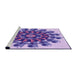 Sideview of Machine Washable Transitional Mauve Purple Rug, wshpat1914pur