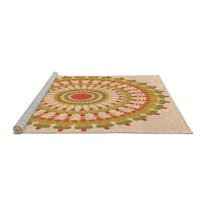 Sideview of Machine Washable Transitional Orange Rug, wshpat1915org