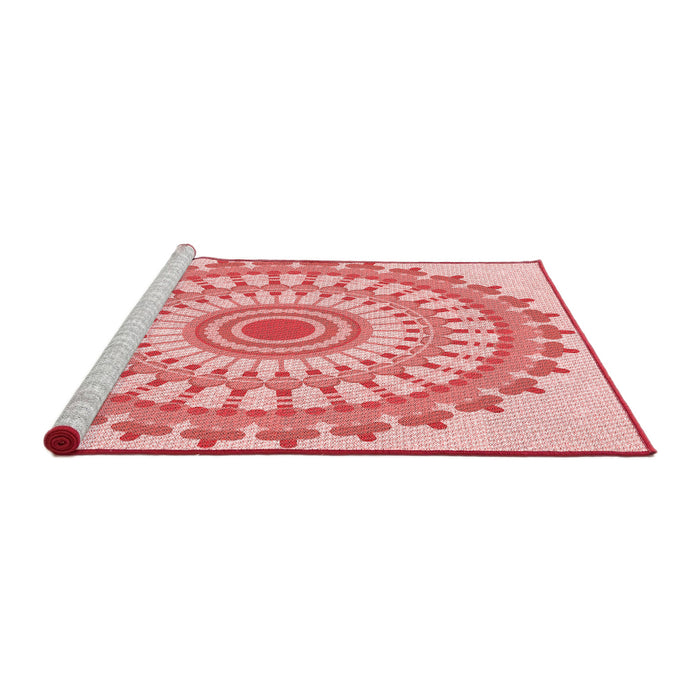Sideview of Machine Washable Transitional Red Rug, wshpat1915rd