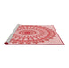 Sideview of Machine Washable Transitional Red Rug, wshpat1915rd