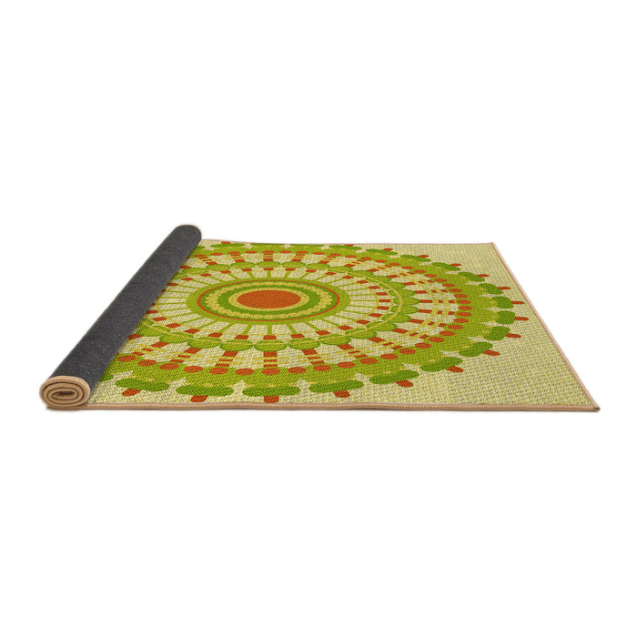 Thickness of Patterned Caramel Brown Rug, pat1915yw