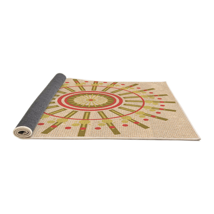 Thickness of Patterned Golden Blonde Gold Rug, pat1916org