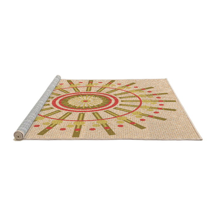 Sideview of Machine Washable Transitional Golden Blonde Gold Rug, wshpat1916org